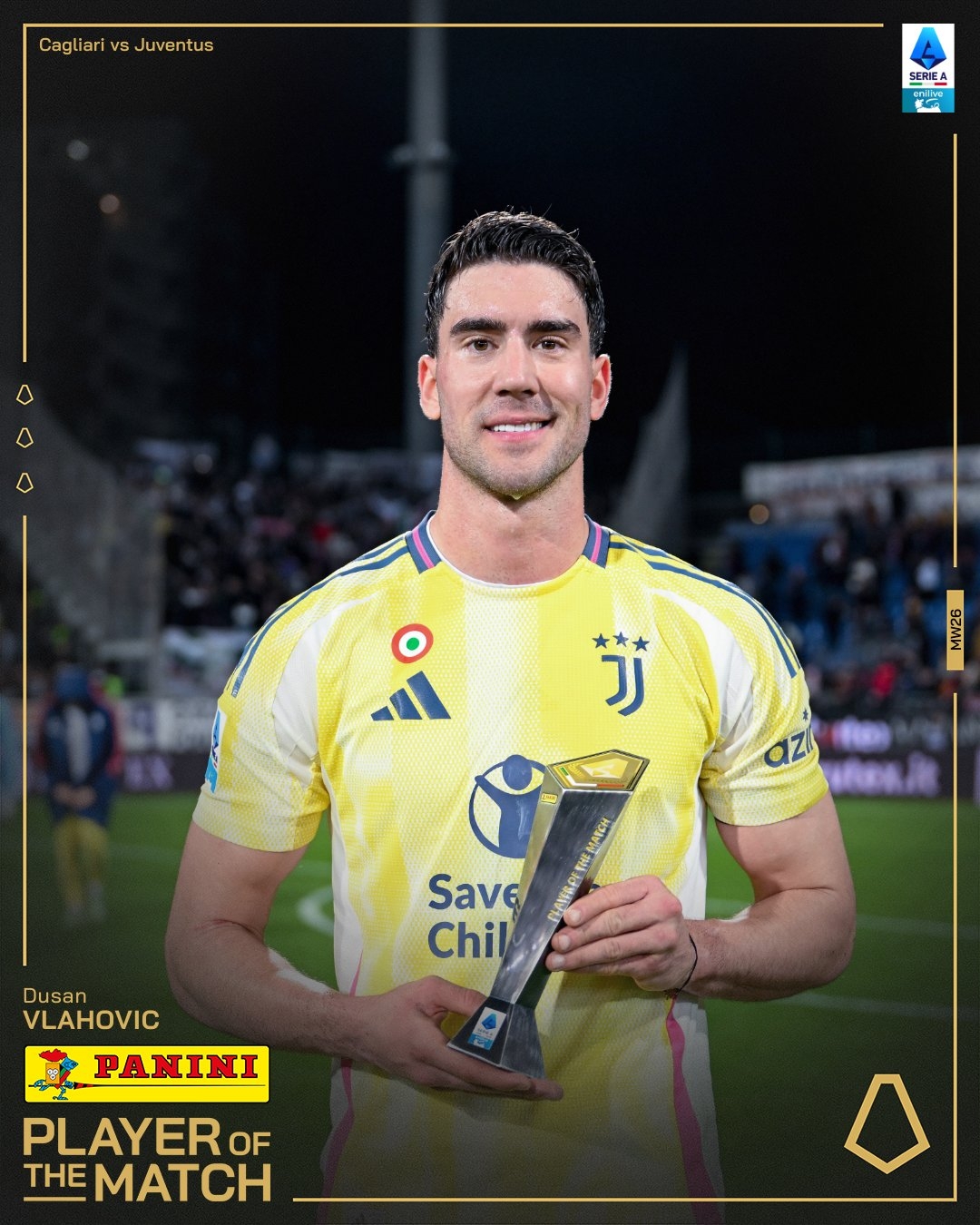 打進(jìn)致勝進(jìn)球！弗拉霍維奇當(dāng)選尤文1-0卡利亞里全場(chǎng)最佳球員